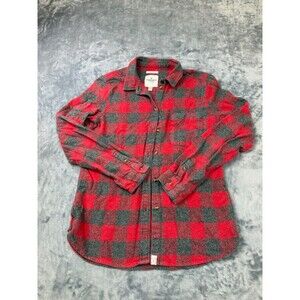 American Eagle Red Checkered flannel Shirt Slim Fit Size Medium Womens